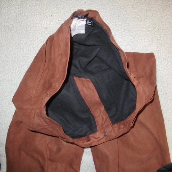 Gianfranco Ferre Made in Italy Rust Brown Faux Suede Pants Size 33 - Picture 8 of 9